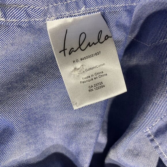 Talula Boyfriend Fit Blue Shirt - Picture 6 of 8